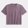 Boxy Crop Heavyweight Washed Crew T-Shirt