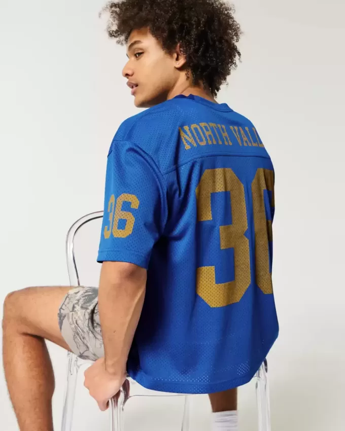 Boxy Crop Mesh North Valley Graphic Jersey Boxy Crop Mesh North Valley Graphic Jersey