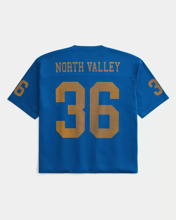 Boxy Crop Mesh North Valley Graphic Jersey Boxy Crop Mesh North Valley Graphic Jersey