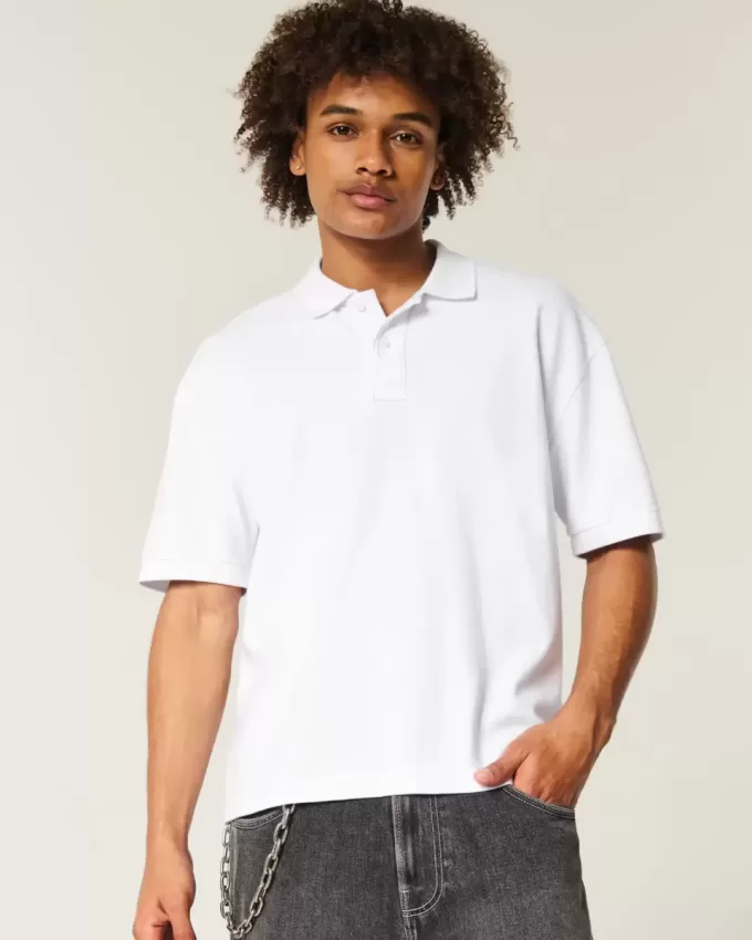 Boxy Crop Polo Boxy Crop Polo