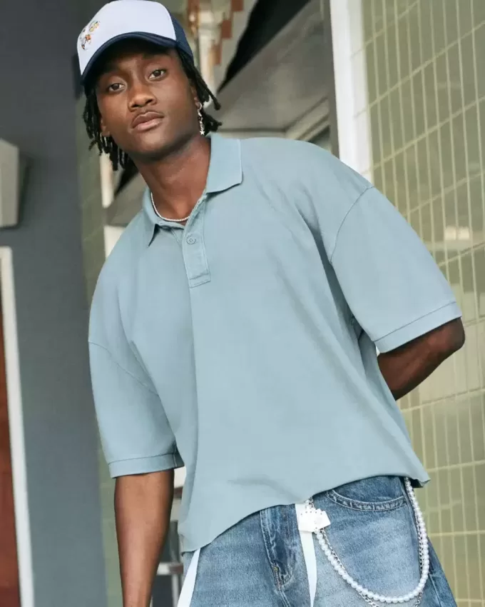 Boxy Crop Polo Boxy Crop Polo