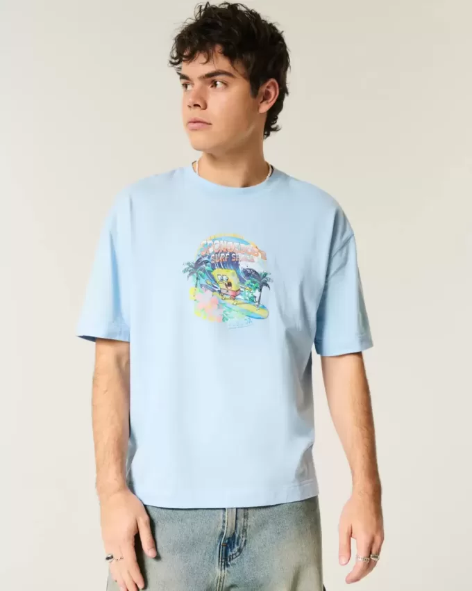 Boxy Crop SpongeBob SquarePants Graphic Tee Boxy Crop SpongeBob SquarePants Graphic Tee