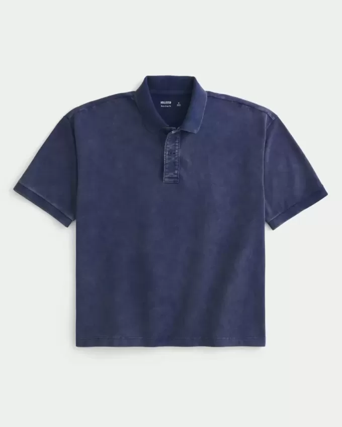 Boxy Crop Washed Polo Boxy Crop Washed Polo