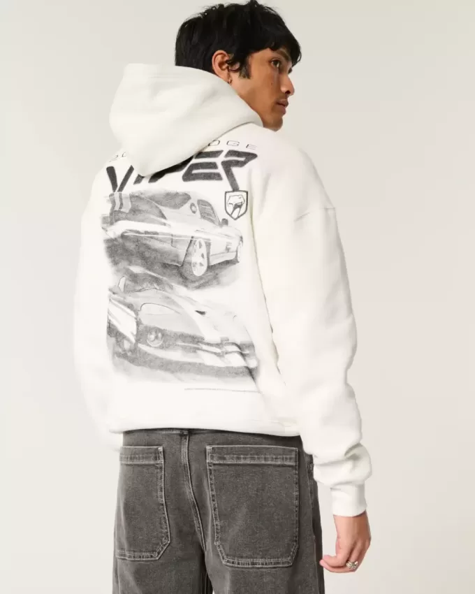 Boxy Dodge Viper Graphic Hoodie Boxy Dodge Viper Graphic Hoodie