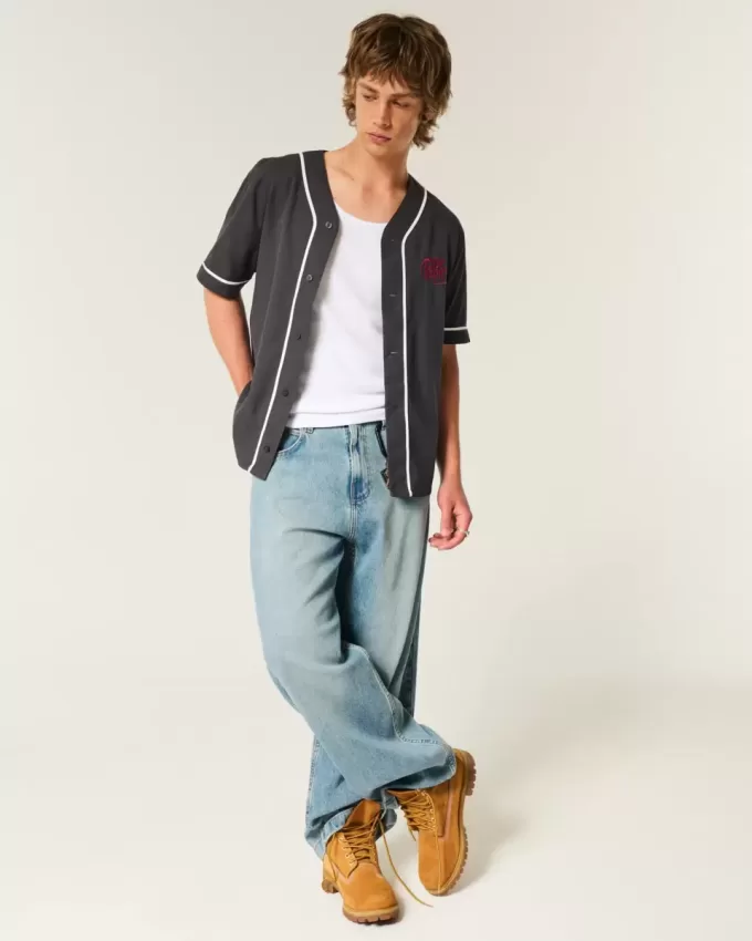 Boxy Dr Pepper Graphic Baseball Jersey