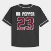Boxy Dr Pepper Graphic Baseball Jersey
