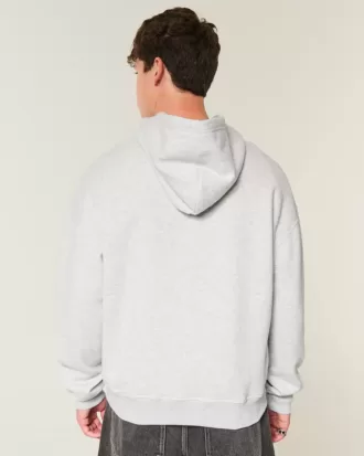 Boxy Flame Graphic Hoodie
