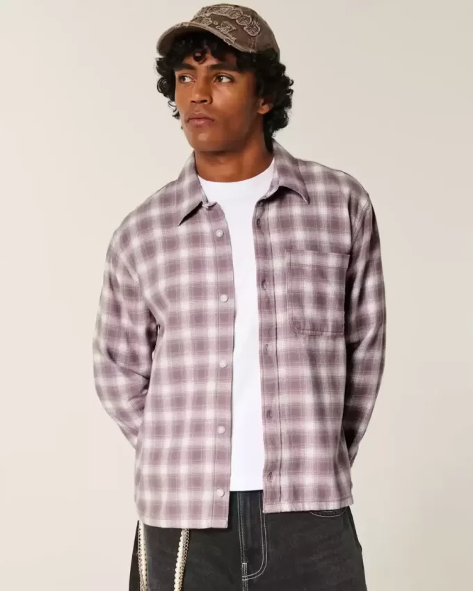 Boxy Flannel Shirt