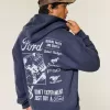 Boxy Ford Graphic Zip-Up Hoodie Boxy Ford Graphic Zip-Up Hoodie