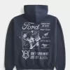 Boxy Ford Graphic Zip-Up Hoodie Boxy Ford Graphic Zip-Up Hoodie