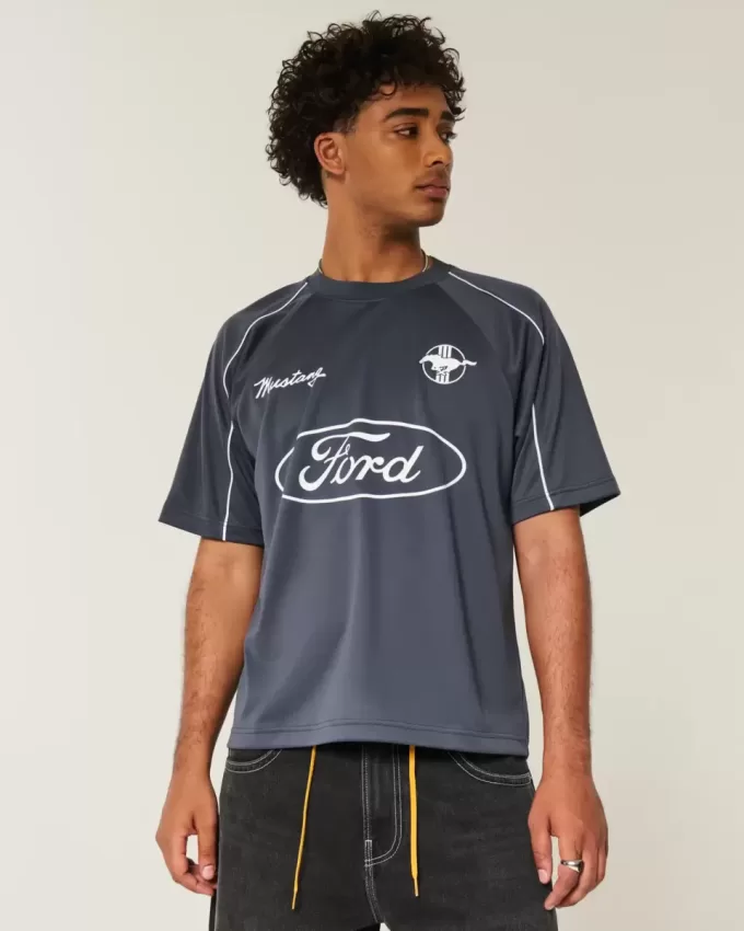 Boxy Ford Mustang Graphic Soccer Jersey