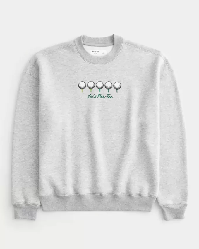Boxy Golf Graphic Crew Sweatshirt Boxy Golf Graphic Crew Sweatshirt