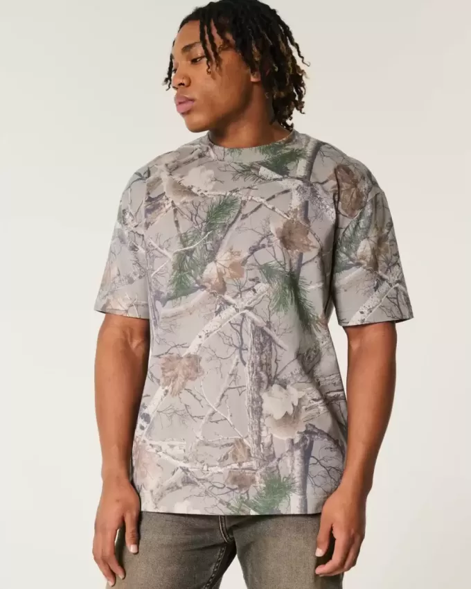 Boxy Heavyweight Camo Crew T-Shirt Boxy Heavyweight Camo Crew T-Shirt