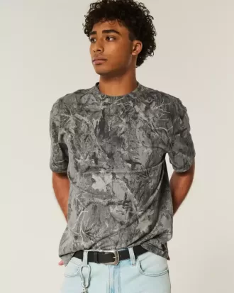 Boxy Heavyweight Camo Crew T-Shirt