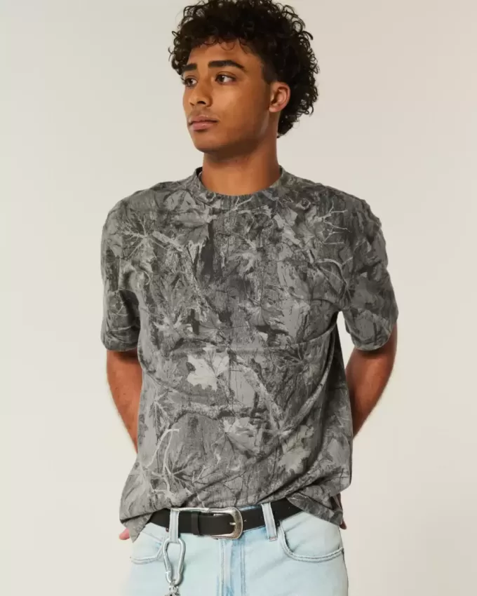 Boxy Heavyweight Camo Crew T-Shirt Boxy Heavyweight Camo Crew T-Shirt