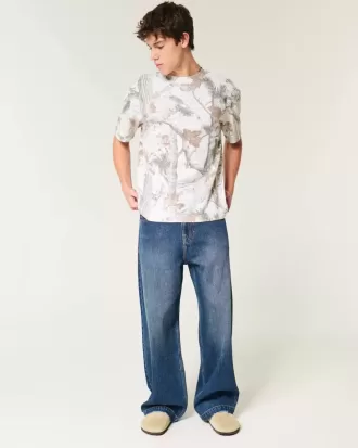 Boxy Heavyweight Camo Crew T-Shirt