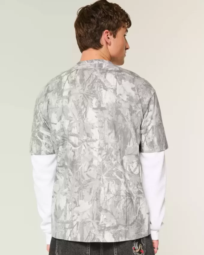 Boxy Heavyweight Camo Crew T-Shirt Boxy Heavyweight Camo Crew T-Shirt