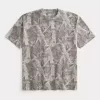 Boxy Heavyweight Camo Crew T-Shirt