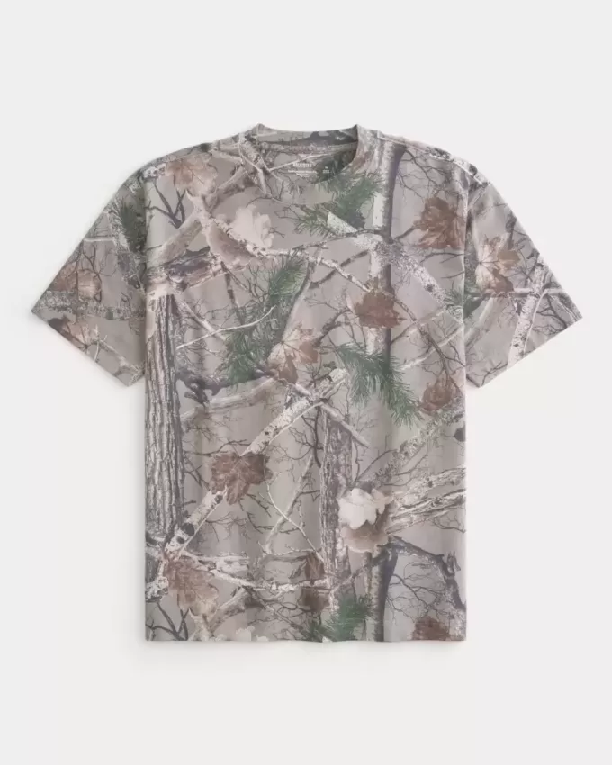 Boxy Heavyweight Camo Crew T-Shirt Boxy Heavyweight Camo Crew T-Shirt