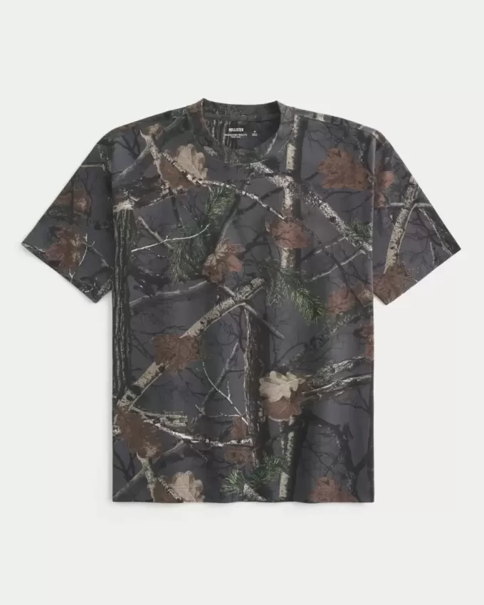 Boxy Heavyweight Camo Crew T-Shirt Boxy Heavyweight Camo Crew T-Shirt