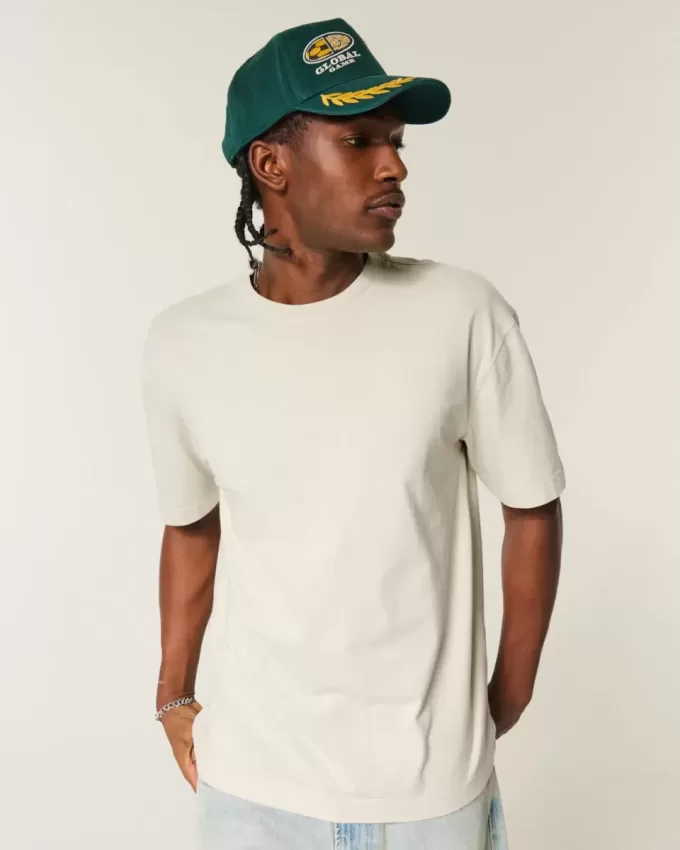 Boxy Heavyweight Cotton Crew T-Shirt Boxy Heavyweight Cotton Crew T-Shirt