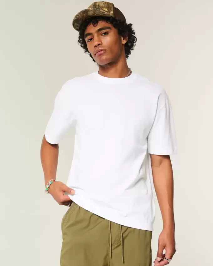 Boxy Heavyweight Cotton Crew T-Shirt Boxy Heavyweight Cotton Crew T-Shirt