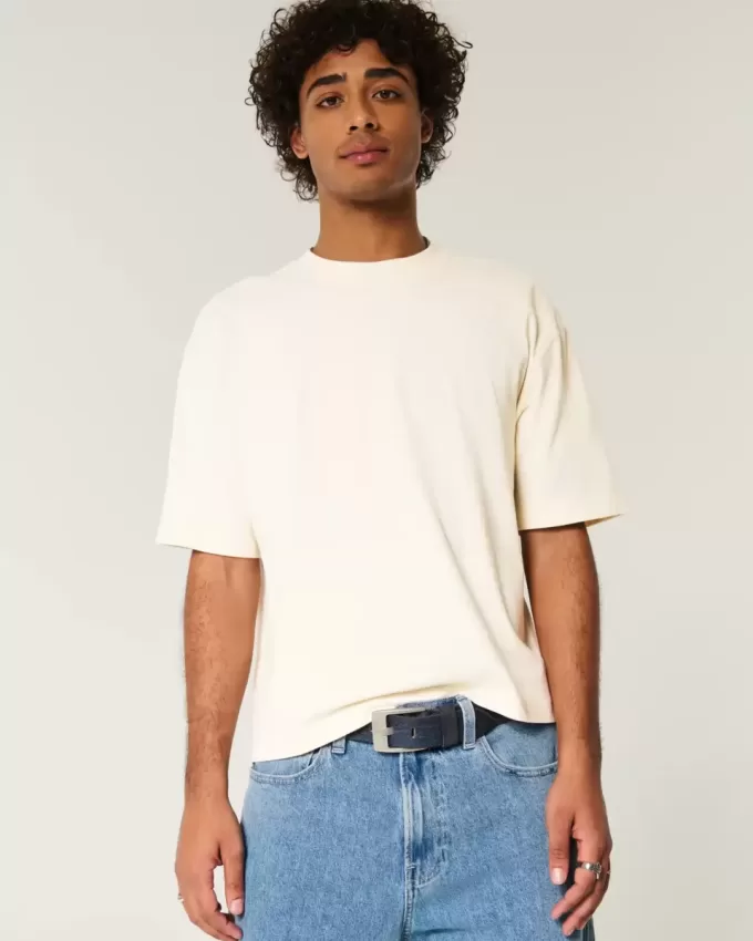 Boxy Heavyweight Crop Crew T-Shirt