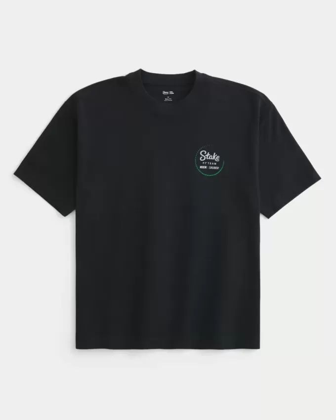 Boxy Heavyweight Stake F1 Team Kick Sauber Graphic Tee Boxy Heavyweight Stake F1 Team Kick Sauber Graphic Tee