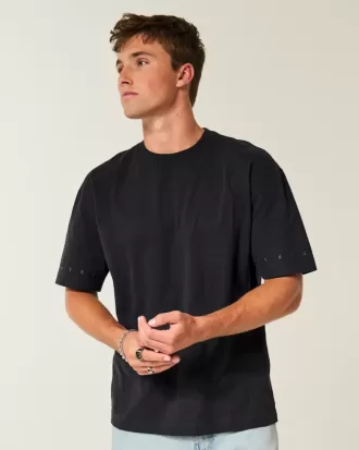 Boxy Heavyweight Star Embellished Crew T-Shirt