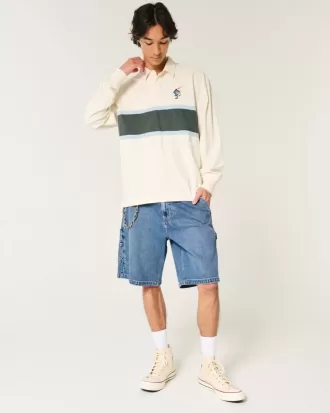 Boxy Heavyweight Tasmanian Devil Graphic Rugby Polo Boxy Heavyweight Tasmanian Devil Graphic Rugby Polo