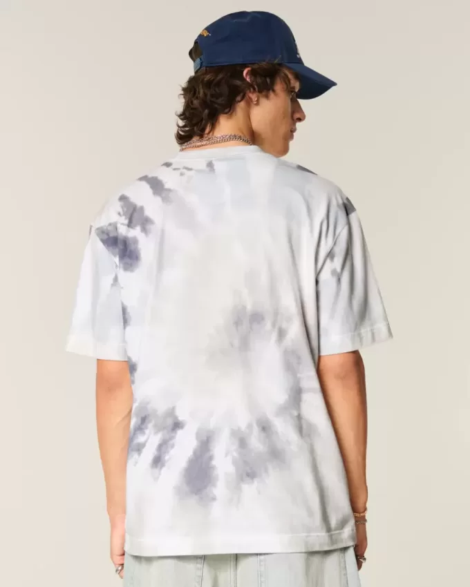 Boxy Heavyweight Tie-Dye Cotton Crew T-Shirt