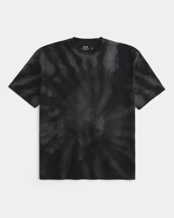 Boxy Heavyweight Tie-Dye Cotton Crew T-Shirt