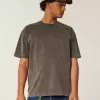 Boxy Heavyweight Washed Cotton Crew T-Shirt