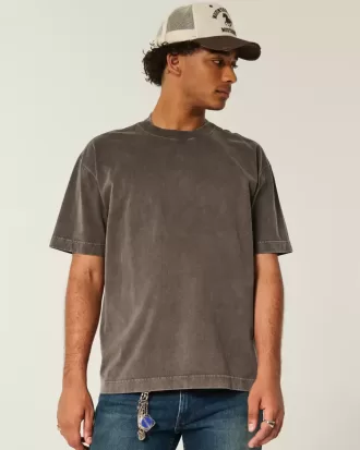 Boxy Heavyweight Washed Cotton Crew T-Shirt Boxy Heavyweight Washed Cotton Crew T-Shirt