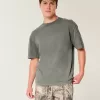 Boxy Heavyweight Washed Cotton Crew T-Shirt Boxy Heavyweight Washed Cotton Crew T-Shirt