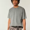 Boxy Heavyweight Washed Cotton Crew T-Shirt