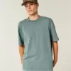Boxy Heavyweight Washed Cotton Crew T-Shirt Boxy Heavyweight Washed Cotton Crew T-Shirt