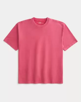 Boxy Heavyweight Washed Cotton Crew T-Shirt