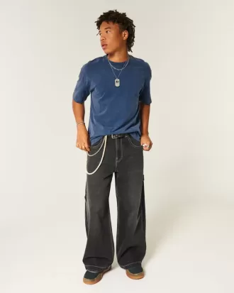 Boxy Heavyweight Washed Cotton Crew T-Shirt