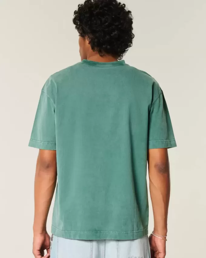 Boxy Heavyweight Washed Cotton Crew T-Shirt Boxy Heavyweight Washed Cotton Crew T-Shirt