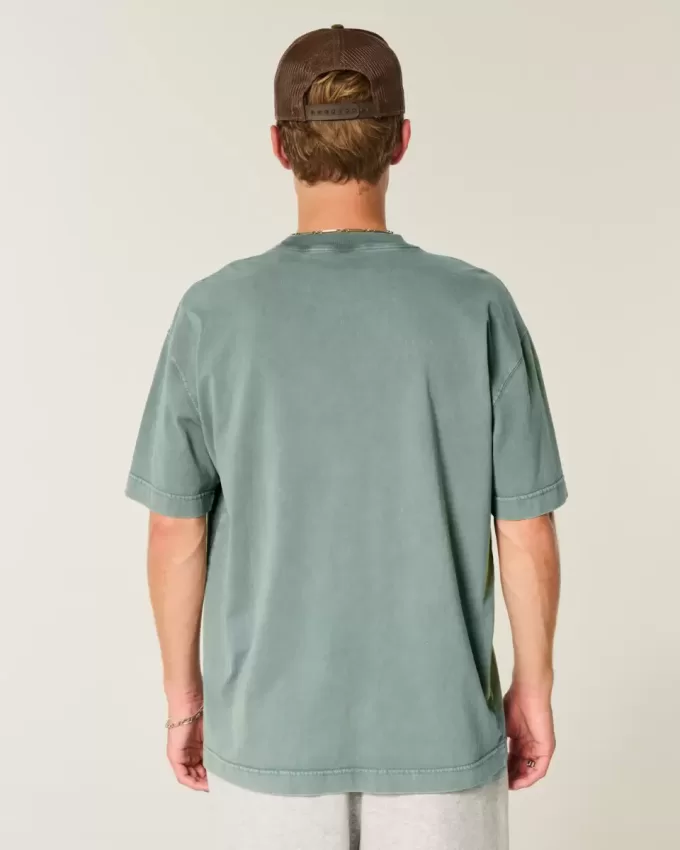 Boxy Heavyweight Washed Cotton Crew T-Shirt Boxy Heavyweight Washed Cotton Crew T-Shirt