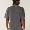 Boxy Heavyweight Washed Cotton Crew T-Shirt