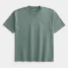 Boxy Heavyweight Washed Cotton Crew T-Shirt Boxy Heavyweight Washed Cotton Crew T-Shirt