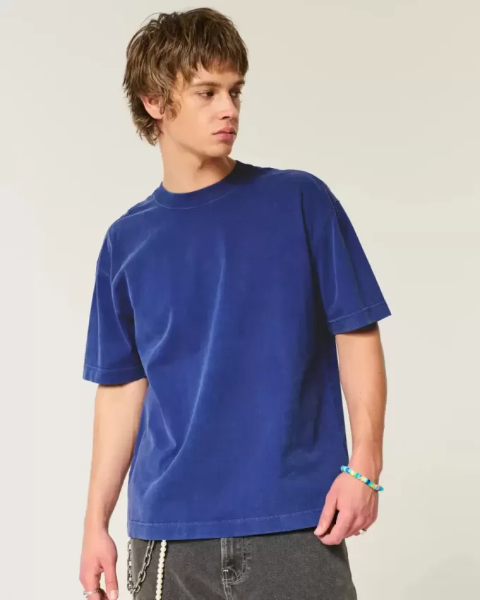 Boxy Heavyweight Washed Crew T-Shirt