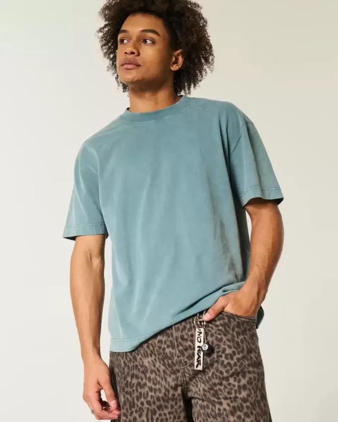 Boxy Heavyweight Washed Crew T-Shirt Boxy Heavyweight Washed Crew T-Shirt