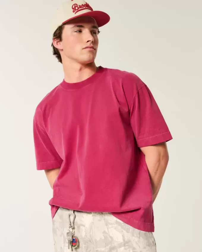 Boxy Heavyweight Washed Crew T-Shirt Boxy Heavyweight Washed Crew T-Shirt