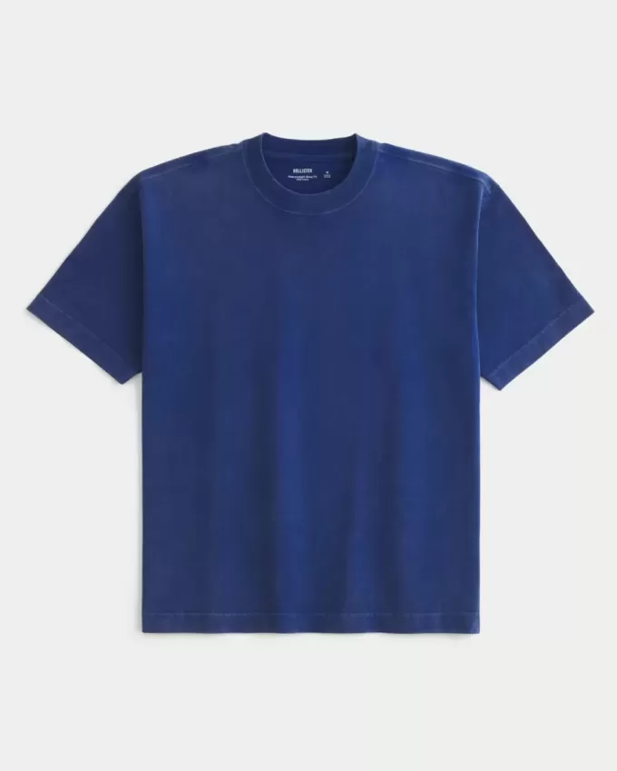 Boxy Heavyweight Washed Crew T-Shirt