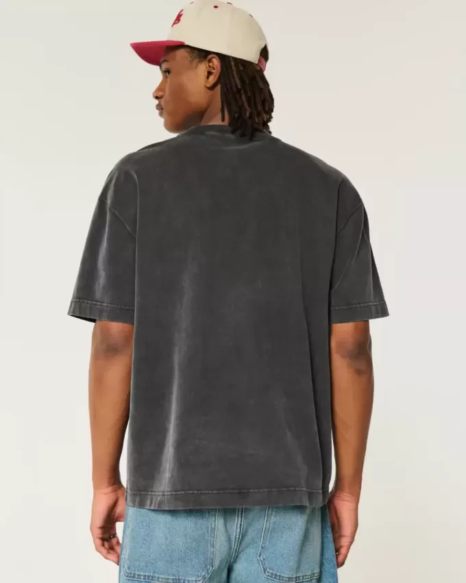 Boxy Heavyweight Washed Crew T-Shirt Boxy Heavyweight Washed Crew T-Shirt