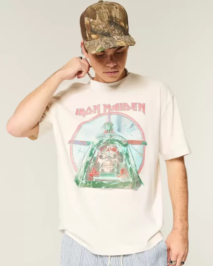 Boxy Iron Maiden Graphic Tee