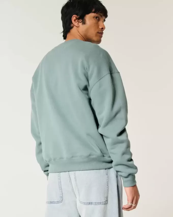 Boxy LA Finals Tennis Graphic Crew Sweatshirt